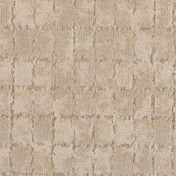 Posh Patterns Glamorous Beige 37 oz. Polyester Pattern Carpet - Installation Required