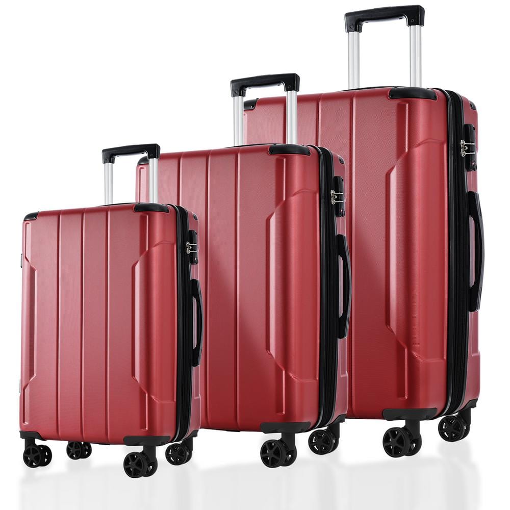 Red hard shell luggage on sale