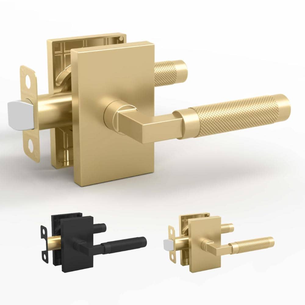 Ellis Passage Handle - 1 Pack Heavy Duty No Lock Door Handles for Closet & Hallway - Satin Brass price history on PriceWatchPro