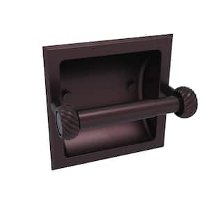 Continental Collection Recessed Toilet Tissue Holder with Twisted Accents in Antique Bronze