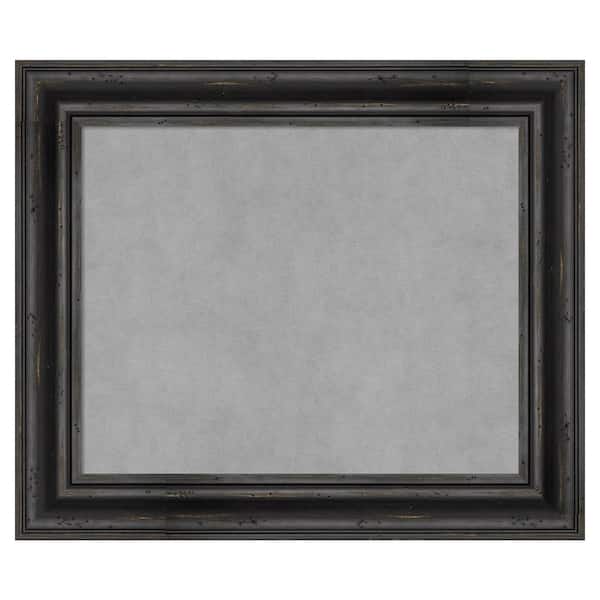 Amanti Art Rustic Pine Black 25 in. x 21 in Framed Magnetic Board