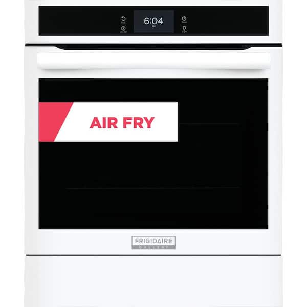 Frigidaire Gallery 24 in. Single Electric Wall Oven Self-Cleaning with Air Fry, Steam Bake and True Convection in White