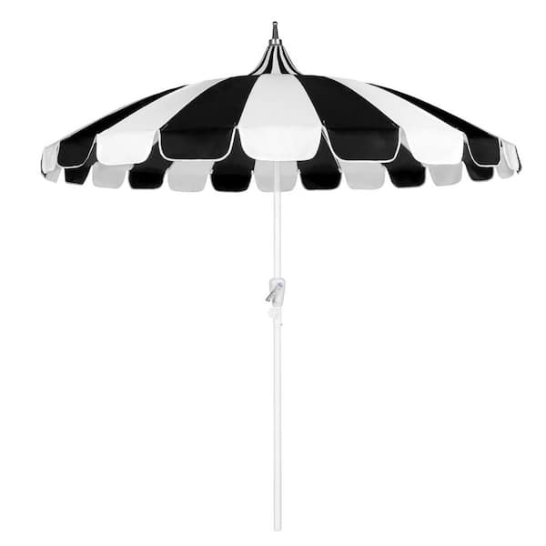 8 ft. Pagoda Outdoor Market Umbrella in Black