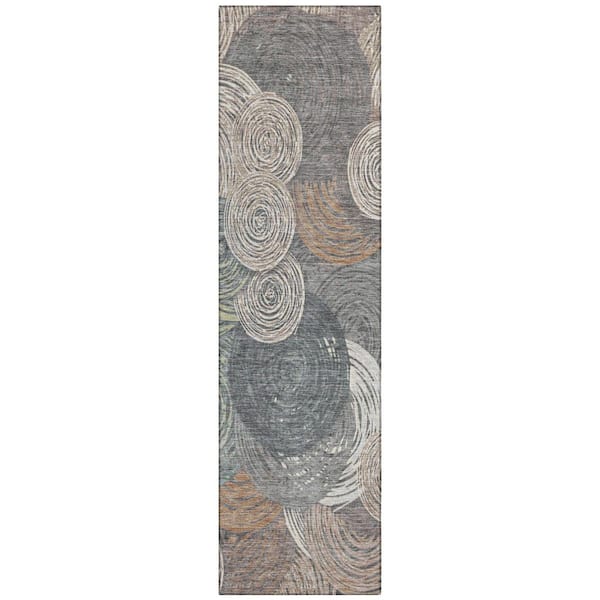 Addison Rugs Chantille Machine Washable Indoor/Outdoor Abstract ACN2267 Brown 2 ft. 3 in. x 7 ft. 6 in. Runner Rug