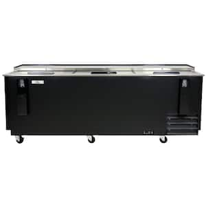 95.2 in. 26.6 cu. ft. Commercial Top Loading Back Bar Beer Bottle Cooler Black