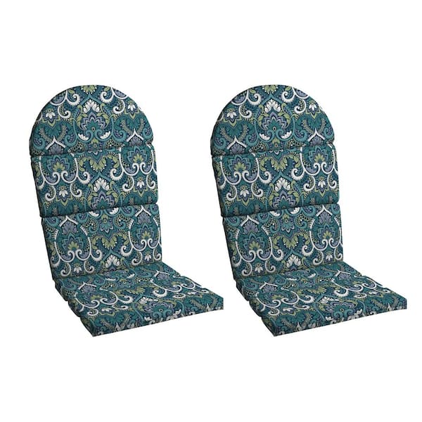 ARDEN 28 x 20 Outdoor Foam Adirondack Cushion, Sapphire Aurora Blue Damask (Set of 2)