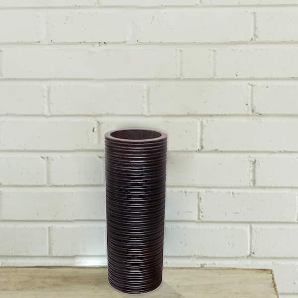 Uniquewise Brown Decorative Contemporary Mango Wood Ribbed Design