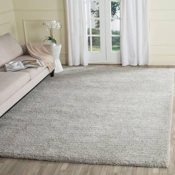 SAFAVIEH Ultimate Shag Silver 8 ft. x 10 ft. Solid Area Rug