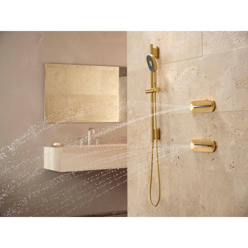 Vibrant Brushed Bronze Oval Single-Function Shower Body Spray