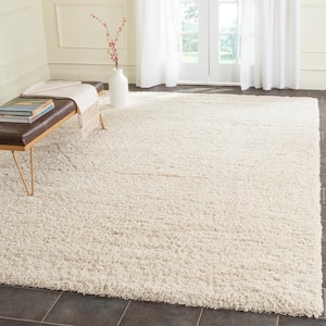 Laguna Shag Beige 9 ft. x 12 ft. Solid Area Rug