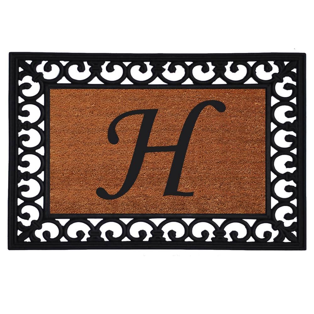 Monogram Insert Door Mat 19 in. x 25 in. (Letter H)