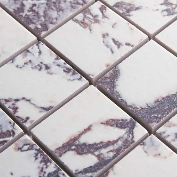 Touche 2 in. Square Rubis 12 in. x 12 in. Porcelain Floor and Wall Mosaic Tile (8.82 sq. ft./Case)