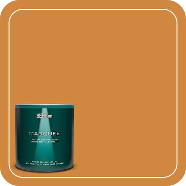 BEHR MARQUEE 1 qt. #290D-6 Acorn Semi-Gloss Enamel Interior Paint & Primer