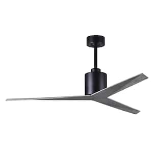 Eliza 56 in. Indoor/Outdoor Matte Black Ceiling Fan with Barn Wood Blades and Hand Held Remote/Wall Control