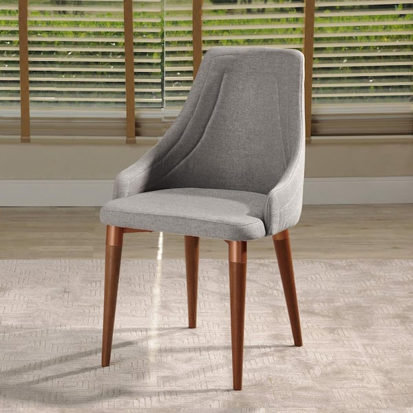 grey and copper chair