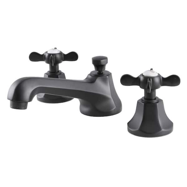 Kingston Brass Essex 8 in. Widespread 2-Handle Bathroom Faucet in Matte Black