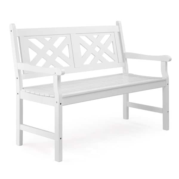 Karl home 47 in. 2-Person Wood Outdoor Bench