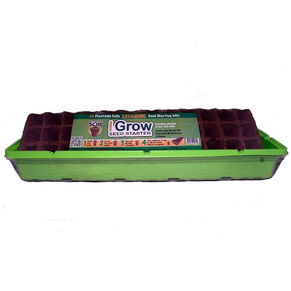 WONDER SOIL 16 in. x 5 in. Clear/Green Plastic Window Box