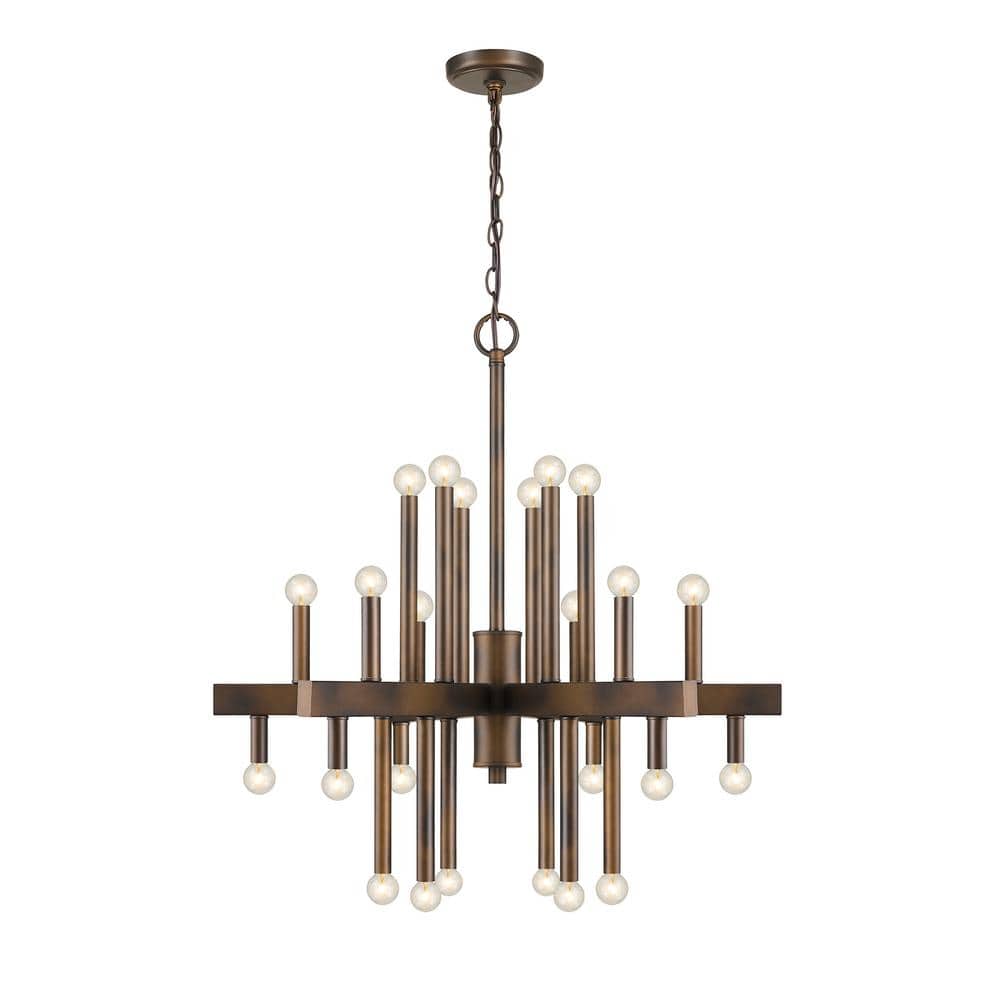 Fallon 24-Light Oil-Rubbed Bronze Geometric Chandelier