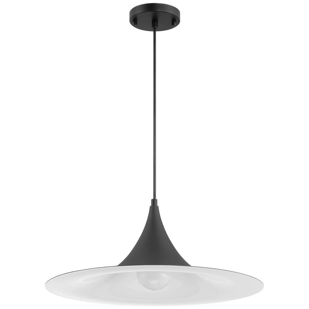 Costa Matte Black and White LED Pendant Light
