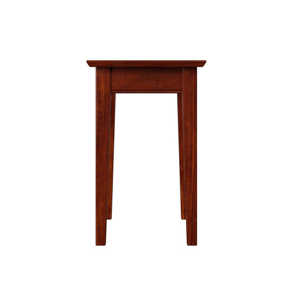 Walnut Shaker Chair Side Table with Charging Station