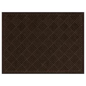 Contours Cocoa 38 in. x 48 in. Recycled Rubber Commercial Floor Mat