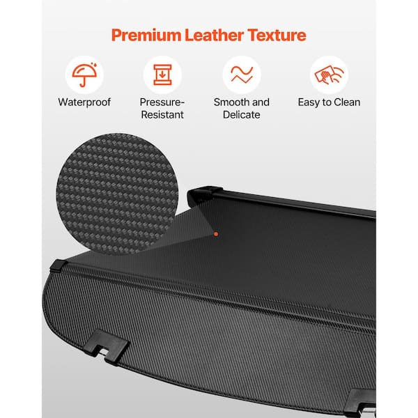 VEVOR Retractable Cargo Cover, Upgraded Carbon Fiber Texture Trunk