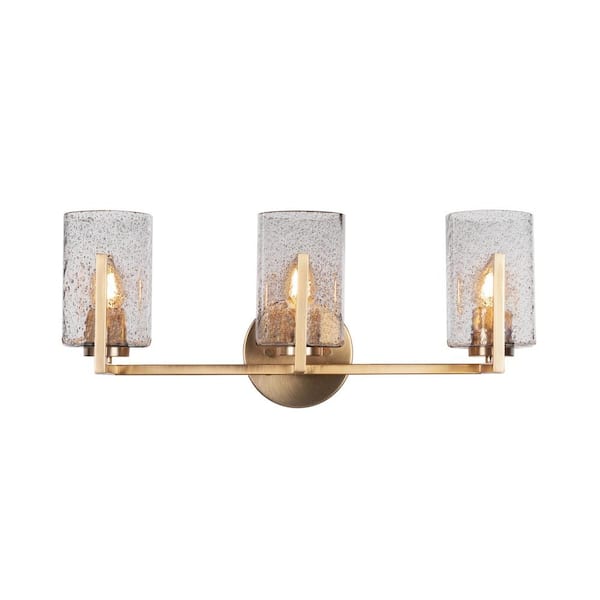 Unbranded Cottonwood 21 in. 3-Light New Age Brass Vanity Light