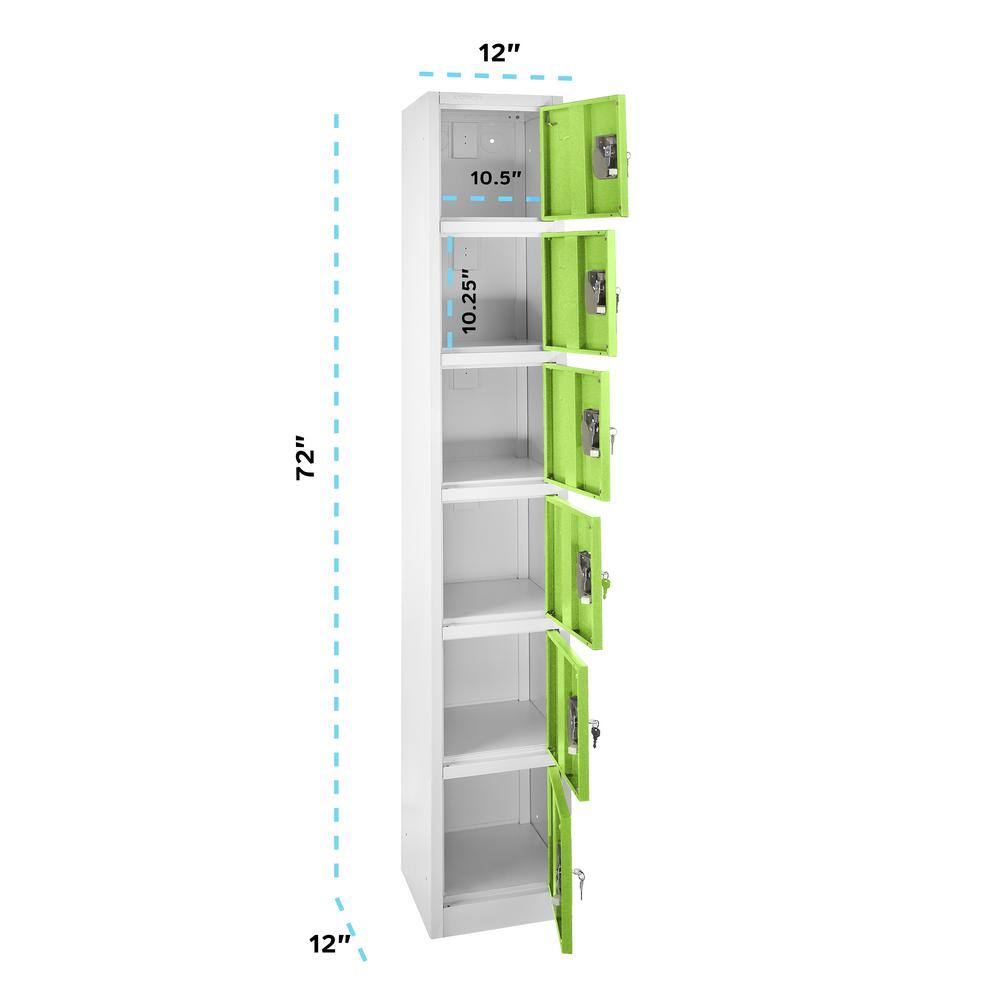 6 - Section 12" Wide Storage Locker (Set of 4)