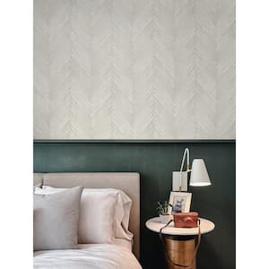 Mist Otto Chevron Unpasted Paper Nonwoven Wallpaper Roll 57.5 sq. ft.