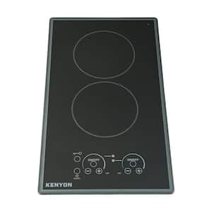 Lite Touch Q Cortez Series 12 in. Radiant Electric Cooktop in Black with 2 Elements Touch Control 240-Volt