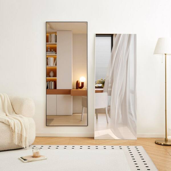White 31 in. W x 70 in. H Rectangle Aluminum Full Length Mirror
