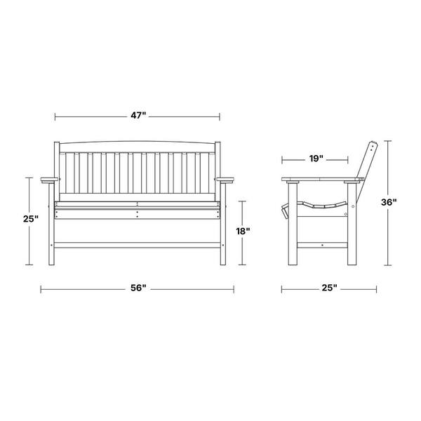 POLICY サンブロック 2本、イミュニティフレッシュ1本、ホワイトベース3本 Wildridge Classic White HDPE Plastic Outdoor Mission Bench LCC-225