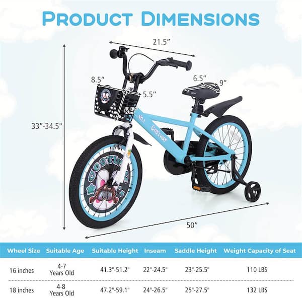 Total Tactic 18 in. Kids Bike with Adjustable Handlebar Saddle for 4 8 Years Old