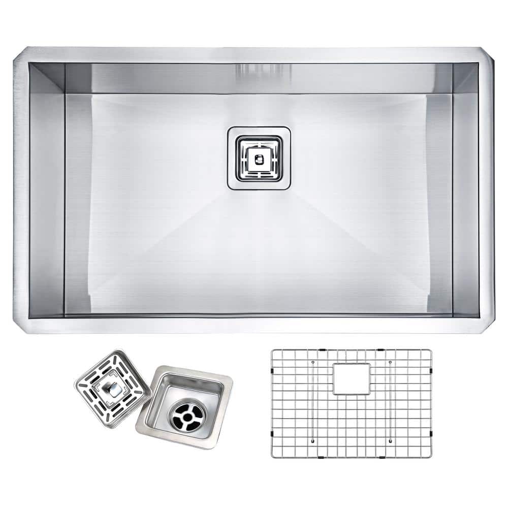 VANGUARD Series Undermount Stainless Steel 30 in. Single Bowl Kitchen Sink