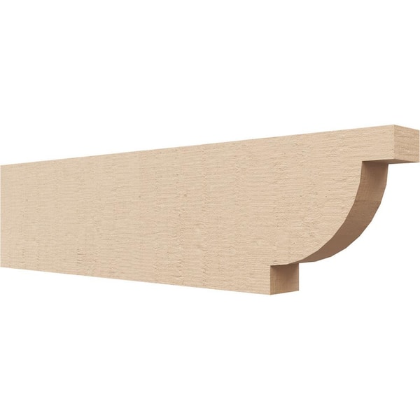 Ekena Millwork 2-in. x 6-in. x 24-in. Alpine Woodgrain, Primed Tan Timberthane Polyurethane Rafter Tail Brace