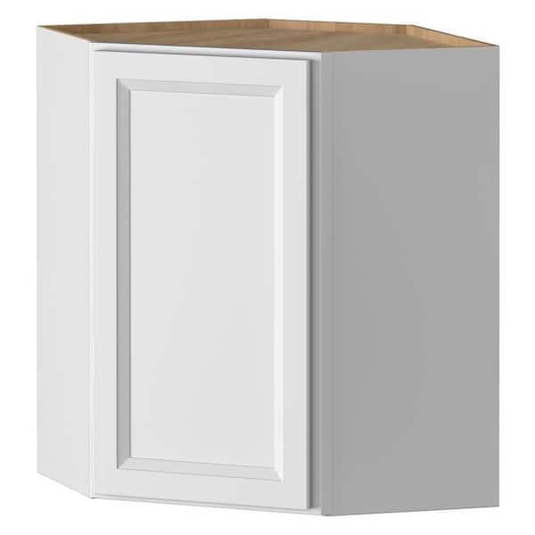 Keyport Shaker 24 in. W x 24 in. D x 30 in. H in White Plywood Tool-Free Ready To Assemble Wall Corner Kitchen Cabinet