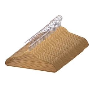 Honey-Can-Do Beige Plastic Flocked Suit Hangers 50-Pack HNG-09476 - The  Home Depot