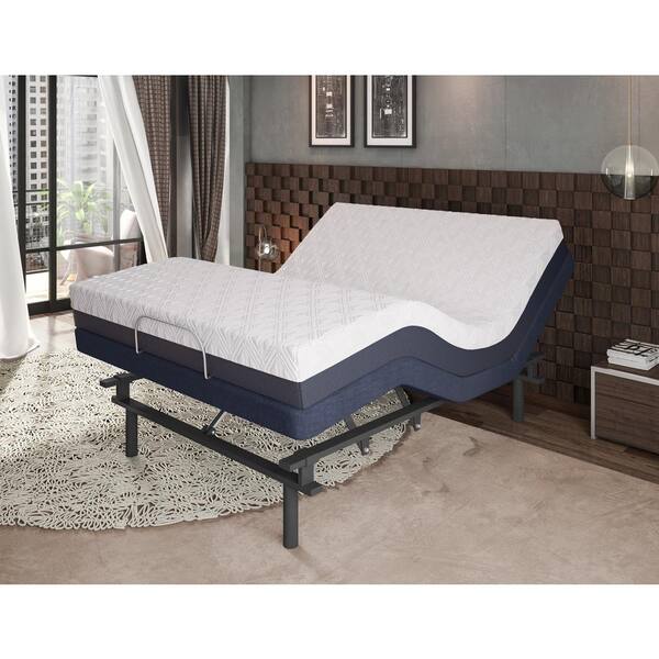 Omne Sleep Os3 Black Grey King, Adjustable King Bed Frame With Massage
