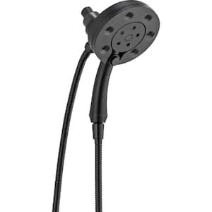 In2ition 4-Spray Patterns 2.50 GPM 5.72 in. Wall Mount Dual Shower Heads in Matte Black