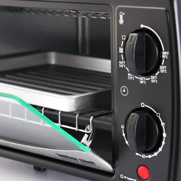 Better Chef Black With Stainless Steel Front Toaster Oven 98589571M - The Home