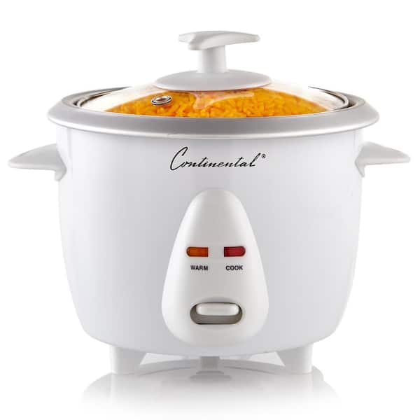 Continental Electric 6-Cup (uncooked) White Rice Cooker Steamer