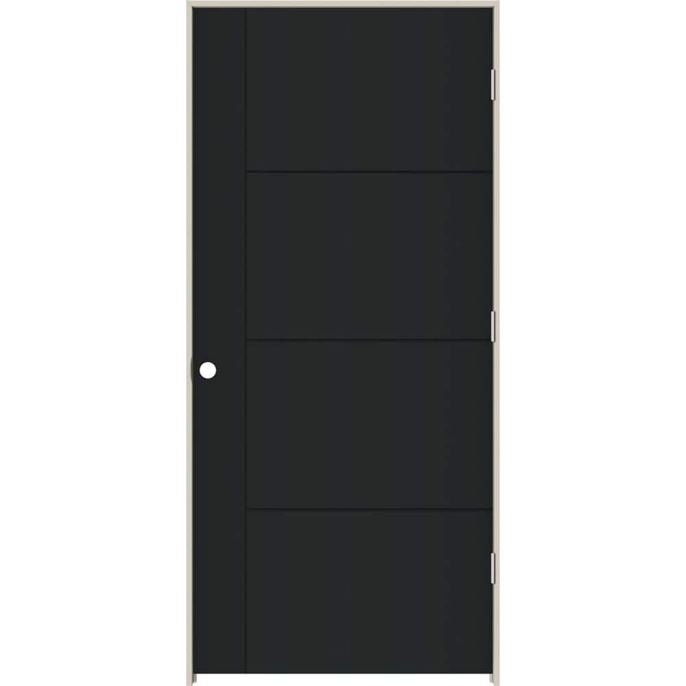 JELD-WEN 36 in. x 80 in. Left-Hand Solid Core Onyx Composite Single ...