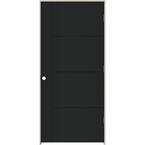36 in. x 80 in. Left-Hand Solid Core Onyx Composite Single Prehung Interior Door