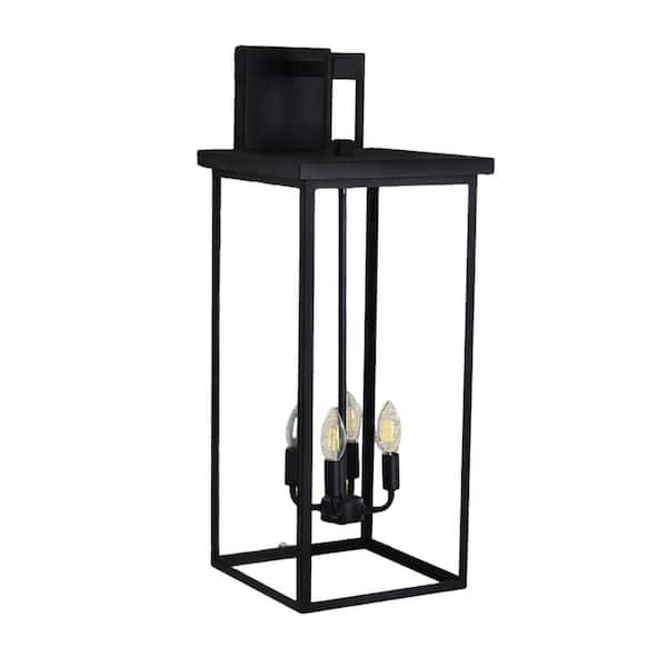 Matte Black 29 Inch Outdoor Wall Lantern Exterior Wall Light Fixture, Porch Light Waterproof Outdoor Lights