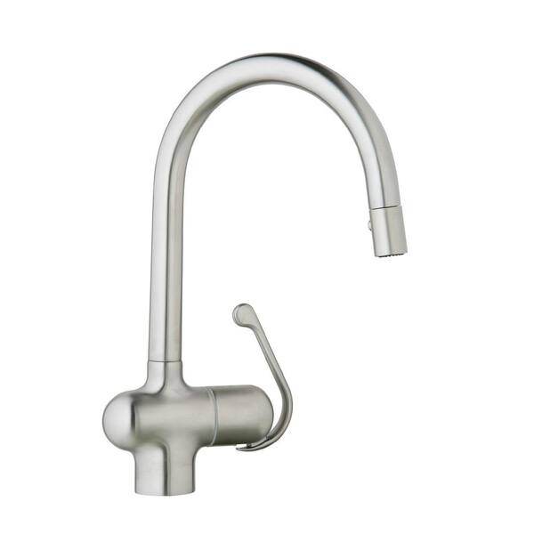 GROHE LadyLux Pro Single-Handle Pull-Down Sprayer Kitchen Faucet in Stainless Steel