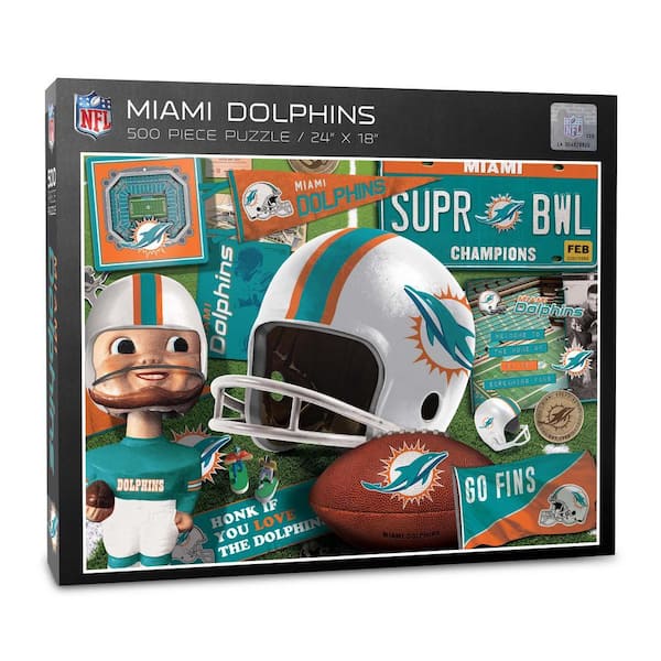 NFL Miami Dolphins Retro Series Puzzle (500-Pieces)