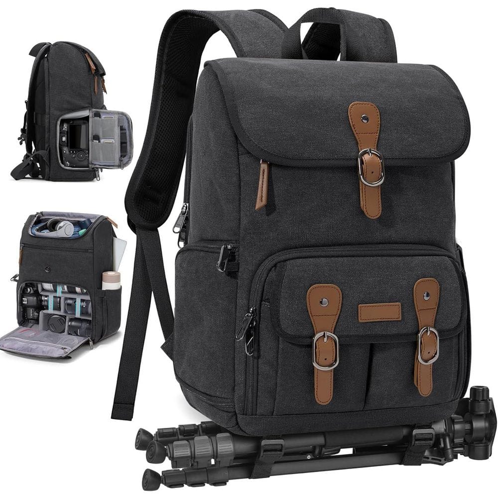 Camera Bag Backpack Professional for DSLR/SLR Mirrorless 15.6 In.Laptop Black with Tripod Holder and Rain Cover price history on PriceWatchPro
