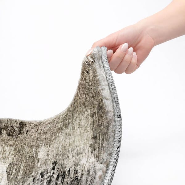Dream Shag Premium Machine Washable Abstract ADS597 Taupe 10 ft. x 14 ft. Area Rug