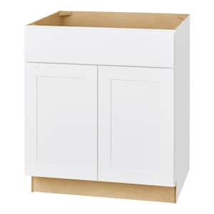 Avondale 33 in. W x 24 in. D x 34.5 in. H Ready to Assemble Plywood Shaker Sink Base Kitchen Cabinet in Alpine White